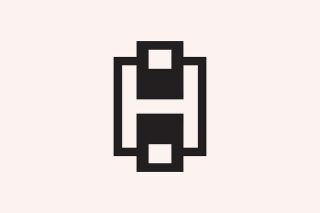 Concepto sencillo de vector del logotipo de la letra H