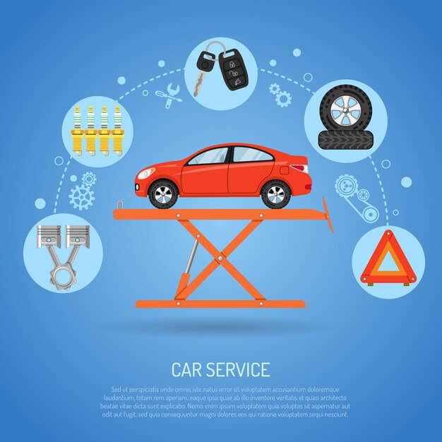 Concepto de servicio de coche