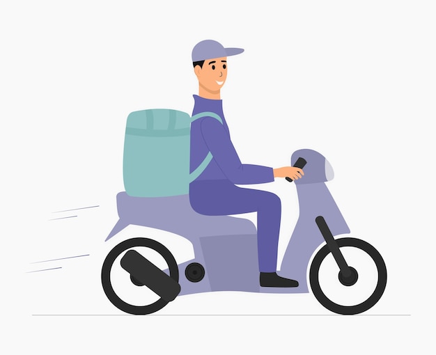Concepto de servicio de entrega Servicio de entrega en camino Para la página de destino