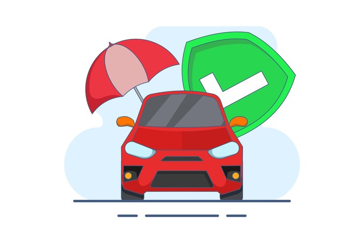 Vector concepto de servicio de protección de automóviles o garantía de reparación de automóviles durante un determinado período de tiempo