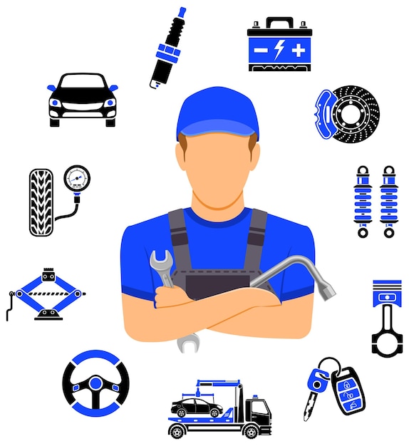 Concepto de servicios de automóviles