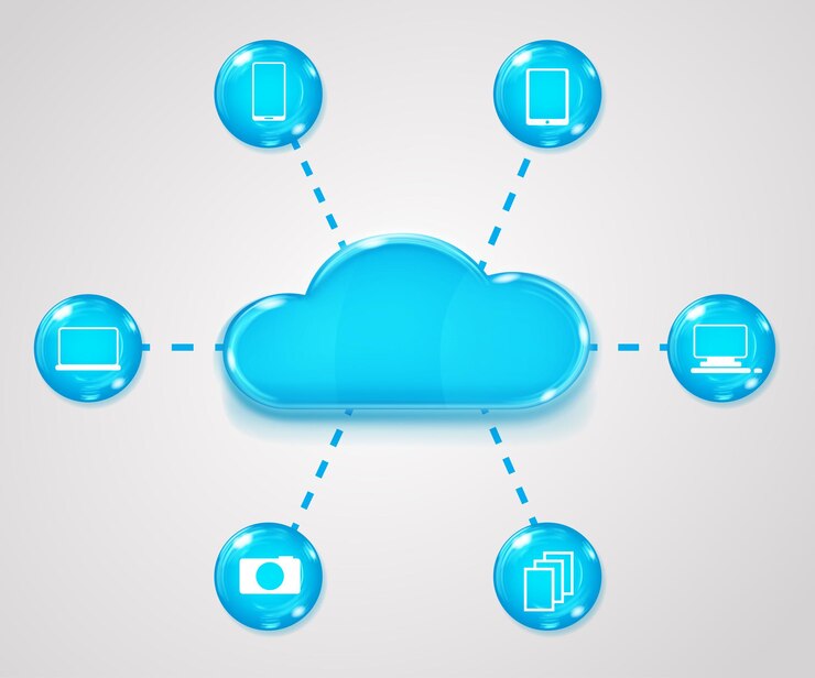 Vector concepto de servicios en la nube