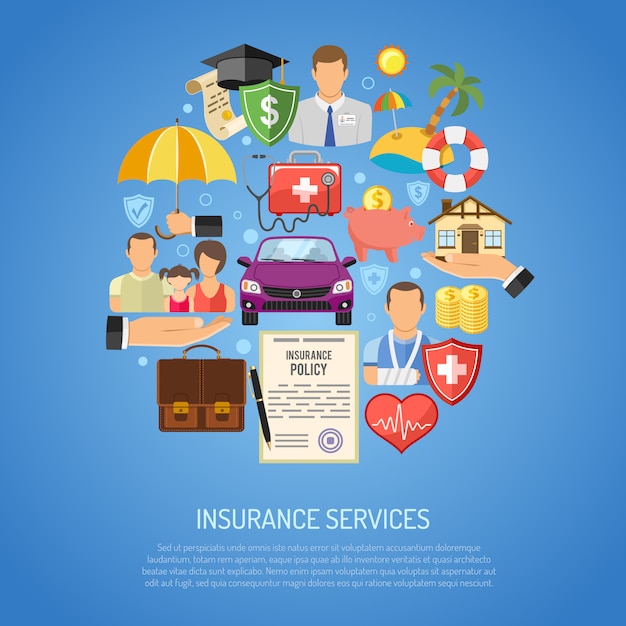 Concepto de servicios de seguros