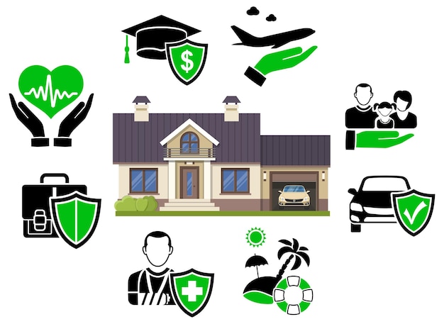 Concepto de servicios de seguros