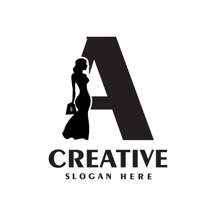 Vector concepto simple de diseño de logotipo de letra vector premium