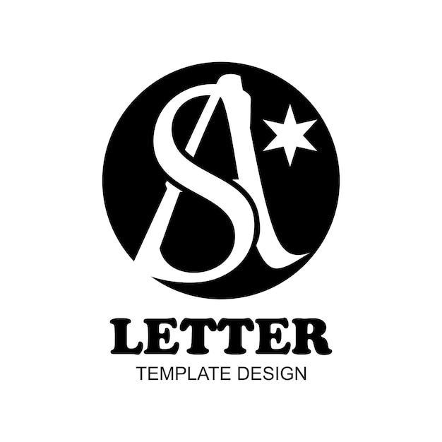 Concepto simple de diseño de logotipo de letra Vector Premium