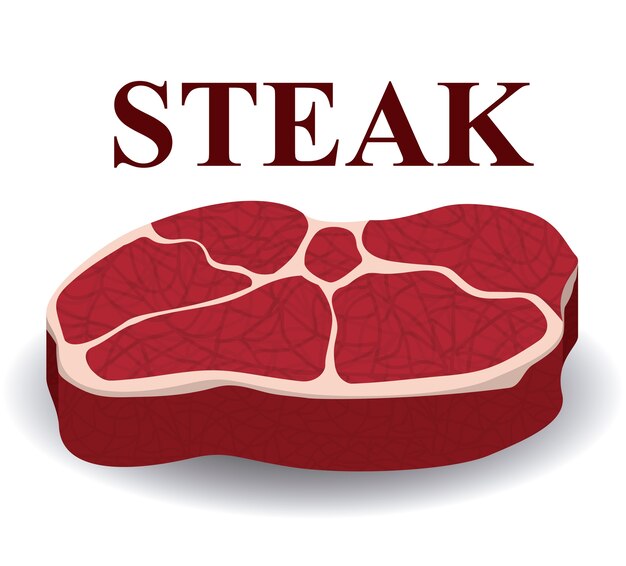 Concepto de steak house con diseño de carne