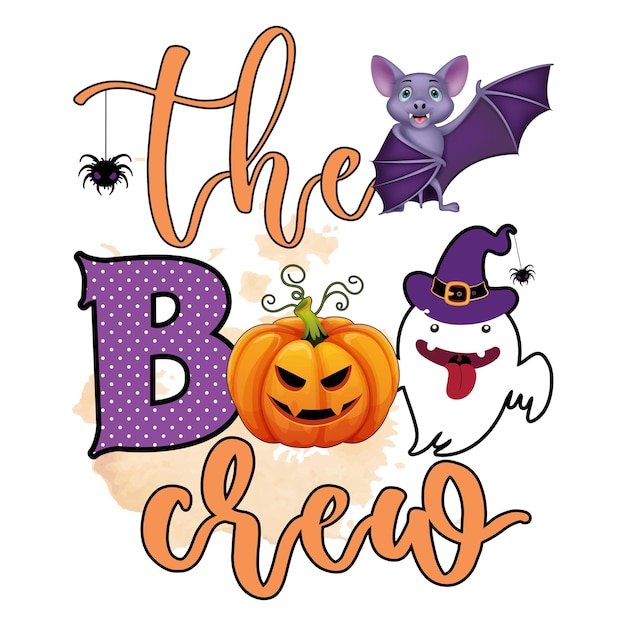 Concepto de sublimación de Halloween de vector libre para camiseta