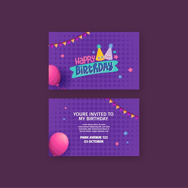 Concepto de tarjeta de cumpleaños