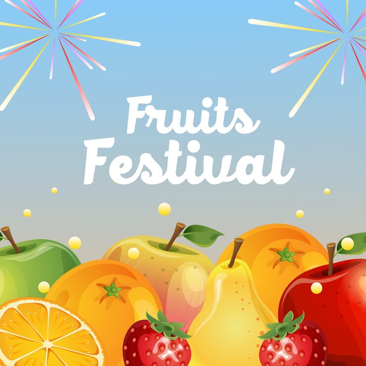 concepto de tarjeta de festival de frutas