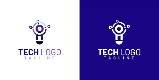 Concepto de TechLogo con luz y comunicación