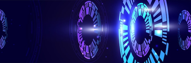 Concepto de tecnología abstracta Placa de circuito Fondo de color de computadora alta Ilustración vectorial