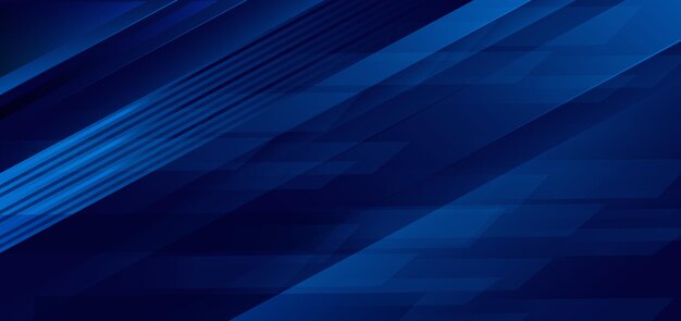 Concepto de tecnología abstracta rayas azules oscuras fondo geométrico superpuesto