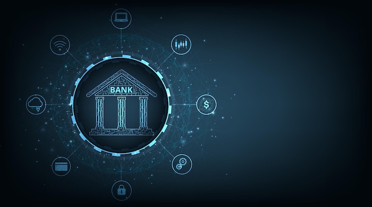 Vector concepto de tecnología bancaria