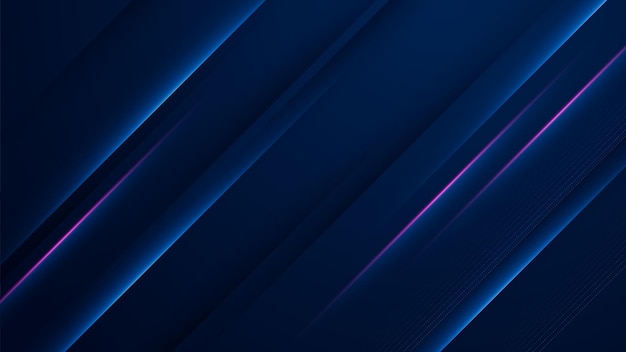 Concepto de tecnología de energía futurista de ciencia abstracta vectorial Imagen digital de líneas de rayas de rayos de luz con velocidad de luz azul y desenfoque de movimiento sobre fondo azul oscuro