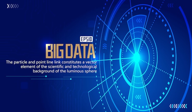 Concepto de tecnología de fondo de ciencia y tecnología informática de big data de red global