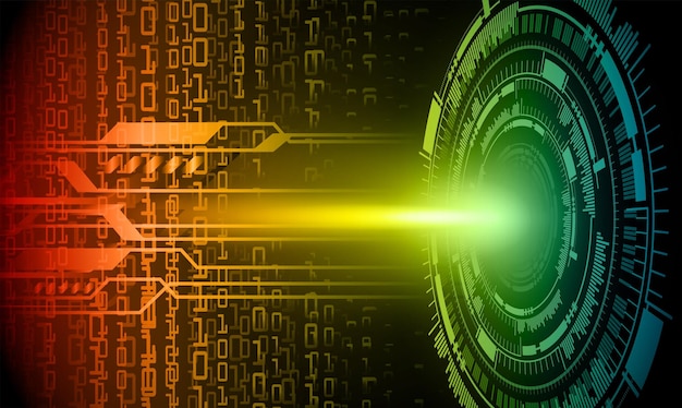 concepto de tecnología del futuro del circuito de ojo cibernético antecedentes