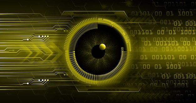 concepto de tecnología del futuro del circuito de ojo cibernético antecedentes