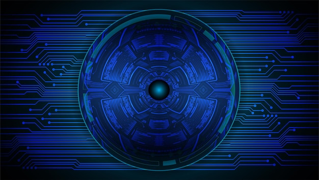 concepto de tecnología del futuro del circuito de ojo cibernético antecedentes