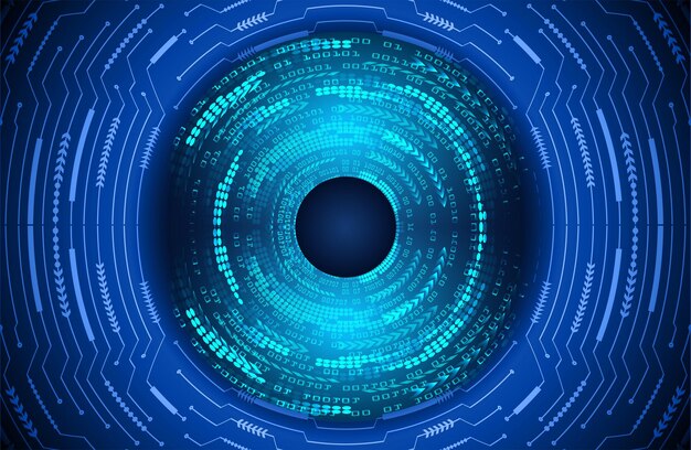 concepto de tecnología del futuro del circuito de ojo cibernético antecedentes