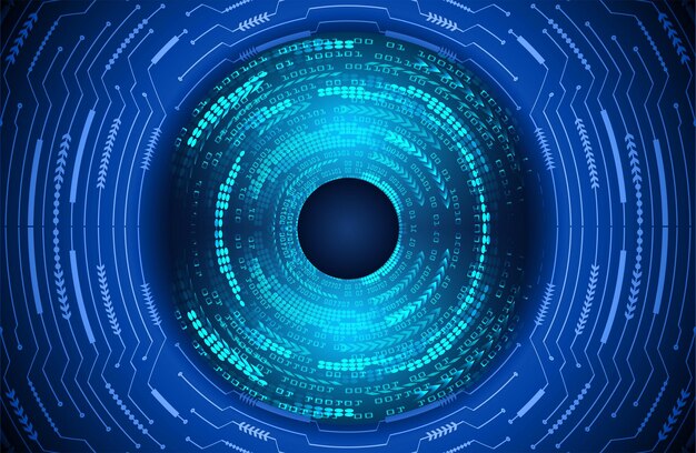 concepto de tecnología del futuro del circuito de ojo cibernético antecedentes