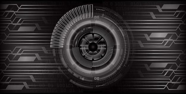 concepto de tecnología del futuro del circuito de ojo cibernético antecedentes