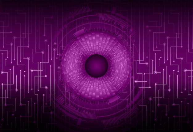 concepto de tecnología del futuro del circuito de ojo cibernético antecedentes