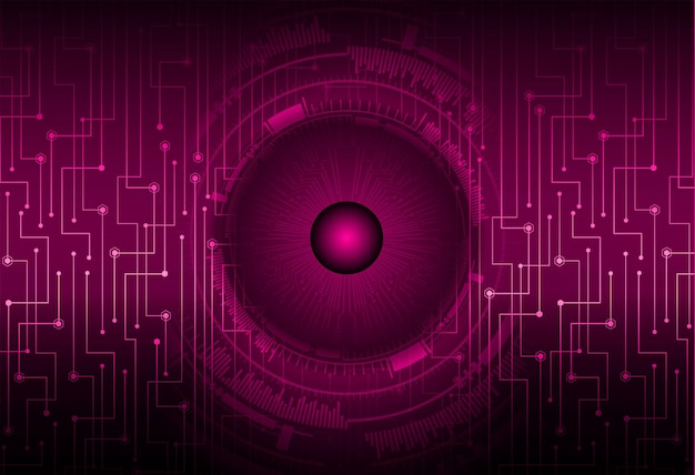 concepto de tecnología del futuro del circuito de ojo cibernético antecedentes