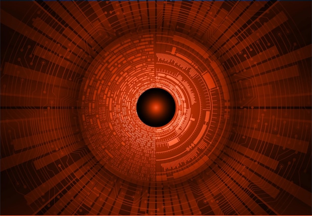 concepto de tecnología del futuro del circuito de ojo cibernético antecedentes