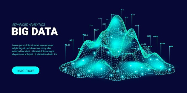 Concepto de tecnología de gran flujo de datos