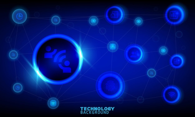 Concepto de tecnología de innovación empresarial. fondo de tecnología. efecto neón. concepto de placa de circuito