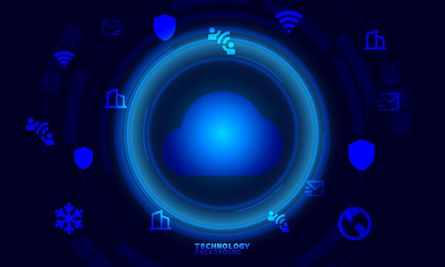 Concepto de tecnología de innovación empresarial. fondo de tecnología. efecto neón. concepto de placa de circuito