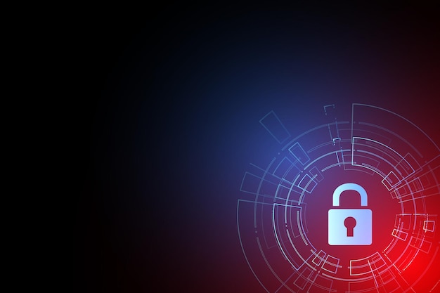 Concepto de tecnología de seguridad cibernética Escudo con icono de agujero de llave con fondo de mapa del mundo da personal