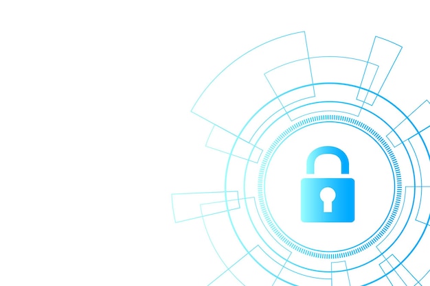 Concepto de tecnología de seguridad cibernética Escudo con icono de agujero de llave con fondo de mapa del mundo da personal