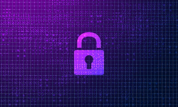 Concepto de tecnología de seguridad cibernética Escudo con icono de agujero de llave con fondo de mapa del mundo da personal