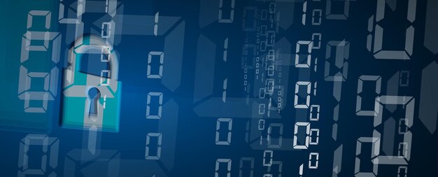 concepto de tecnología de seguridad digital en Internet para el fondo empresarial Bloqueo en placa de circuitos