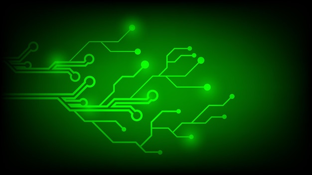 Concepto de tecnología verde del futuro del cibercircuito