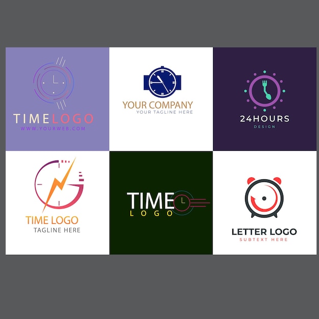 Concepto de tiempo de idea de logotipo abstracto vectorial o icono de negocio de reloj Plantilla de diseño de logotipo creativo
