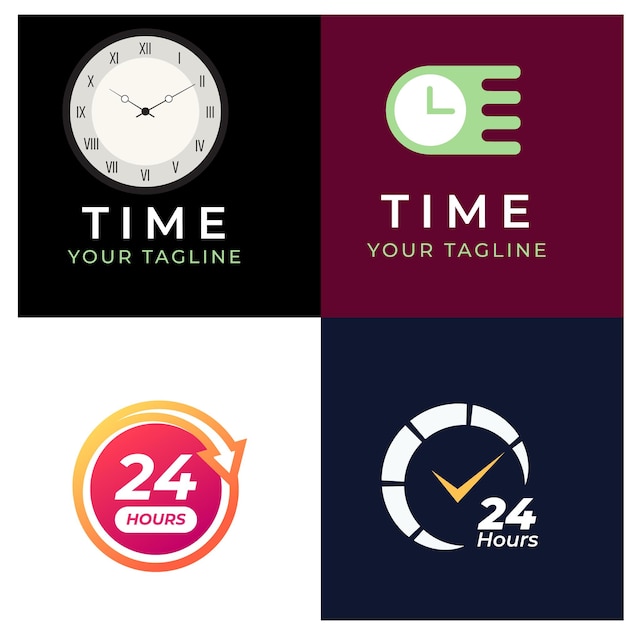 Concepto de tiempo de idea de logotipo abstracto vectorial o icono de negocio de reloj Plantilla de diseño de logotipo creativo
