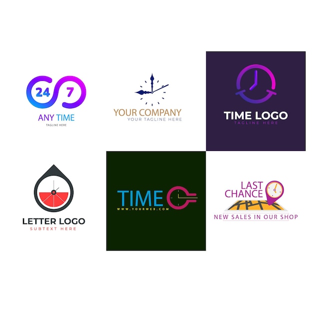 Concepto de tiempo de idea de logotipo abstracto vectorial o icono de negocio de reloj Plantilla de diseño de logotipo creativo