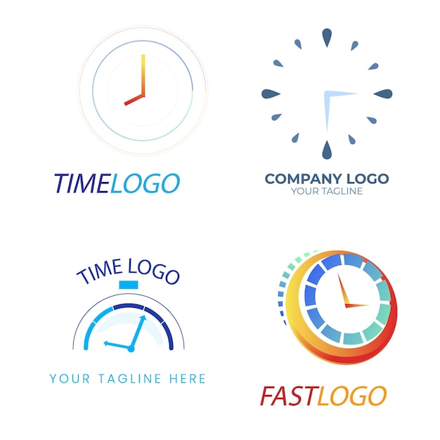 Concepto de tiempo de idea de logotipo abstracto vectorial o icono de negocio de reloj Plantilla de diseño de logotipo creativo