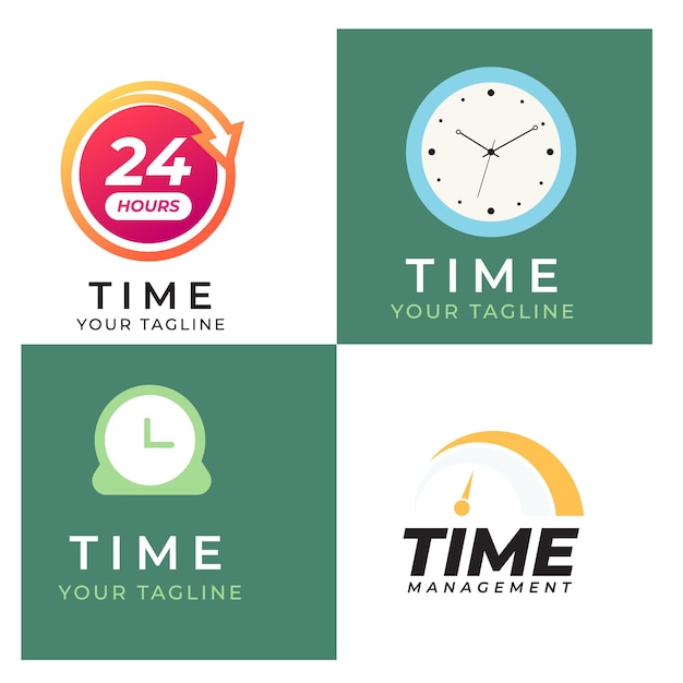 Concepto de tiempo de idea de logotipo abstracto vectorial o icono de negocio de reloj Plantilla de diseño de logotipo creativo
