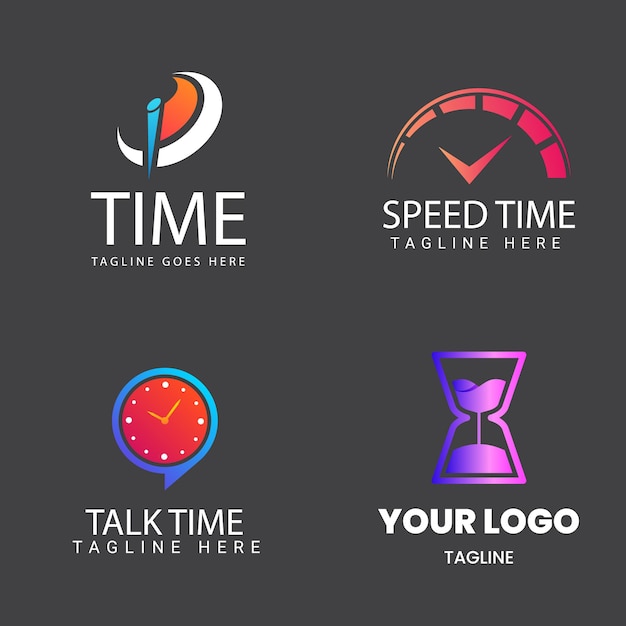 Concepto de tiempo de idea de logotipo abstracto vectorial o icono de negocio de reloj Plantilla de diseño de logotipo creativo