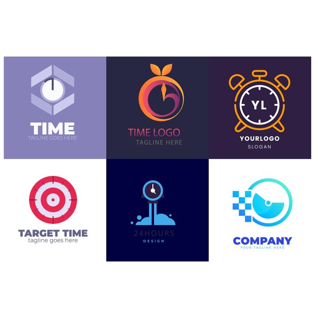 Concepto de tiempo de idea de logotipo abstracto vectorial o icono de negocio de reloj Plantilla de diseño de logotipo creativo