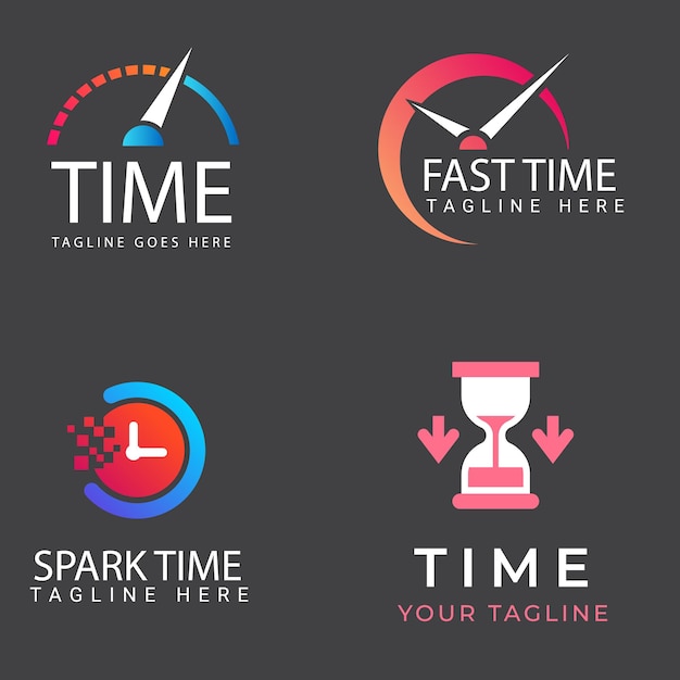 Concepto de tiempo de idea de logotipo abstracto vectorial o icono de negocio de reloj Plantilla de diseño de logotipo creativo