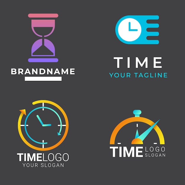 Concepto de tiempo de idea de logotipo abstracto vectorial o icono de negocio de reloj Plantilla de diseño de logotipo creativo