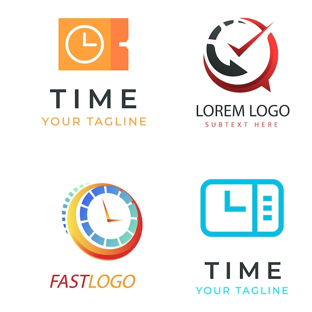Concepto de tiempo de idea de logotipo abstracto vectorial o icono de negocio de reloj Plantilla de diseño de logotipo creativo