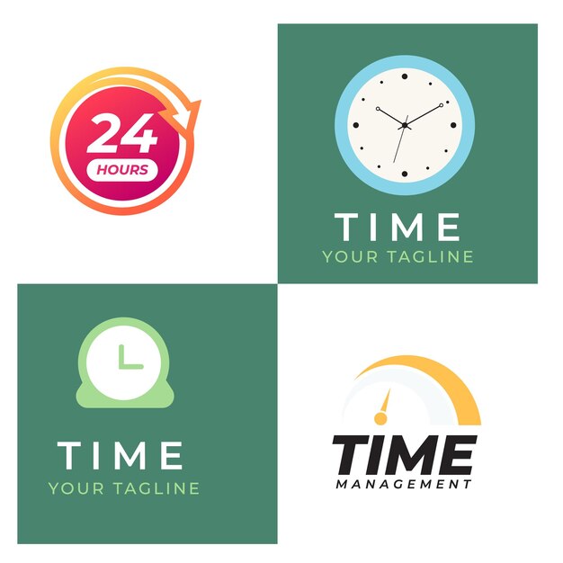 Concepto de tiempo de idea de logotipo abstracto vectorial o icono de negocio de reloj Plantilla de diseño de logotipo creativo