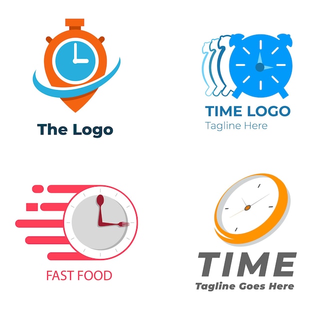 Concepto de tiempo de idea de logotipo abstracto vectorial o icono de negocio de reloj Plantilla de diseño de logotipo creativo