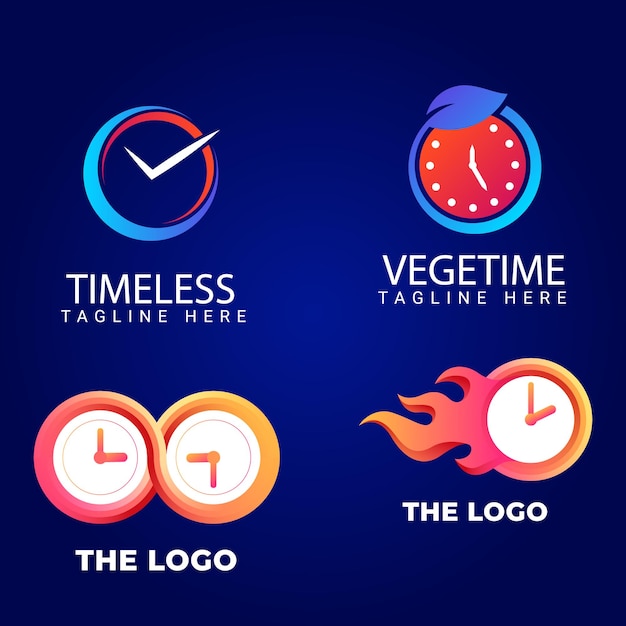 Concepto de tiempo de idea de logotipo abstracto vectorial o icono de negocio de reloj Plantilla de diseño de logotipo creativo